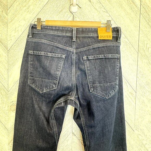 DU/ER Jeans Mens Size 32x31 L2X Slim Fit Denim Dark Wash Stretch - Picture 3 of 5